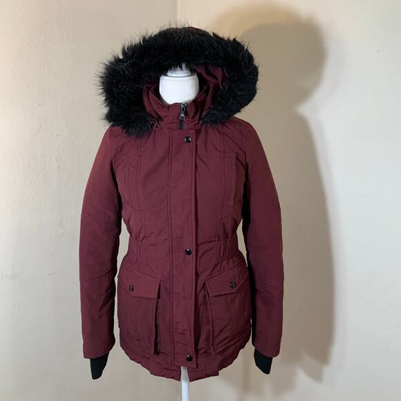 Express Red Down Puffy Jacket size XS - Picture 8 of 13